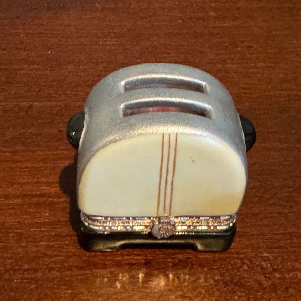 COOKING CLUB OF AMERICA "CLASSIC MIXER" PORCELAIN TRINKET BOX 2 Pieces Toast